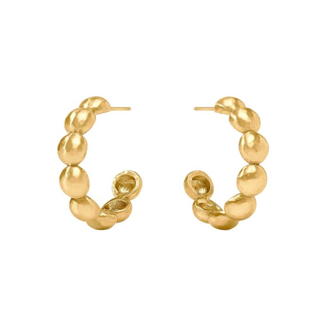 Julie Vos Yellow Gold Plated Solara Nova Hoop Earrings, Medium