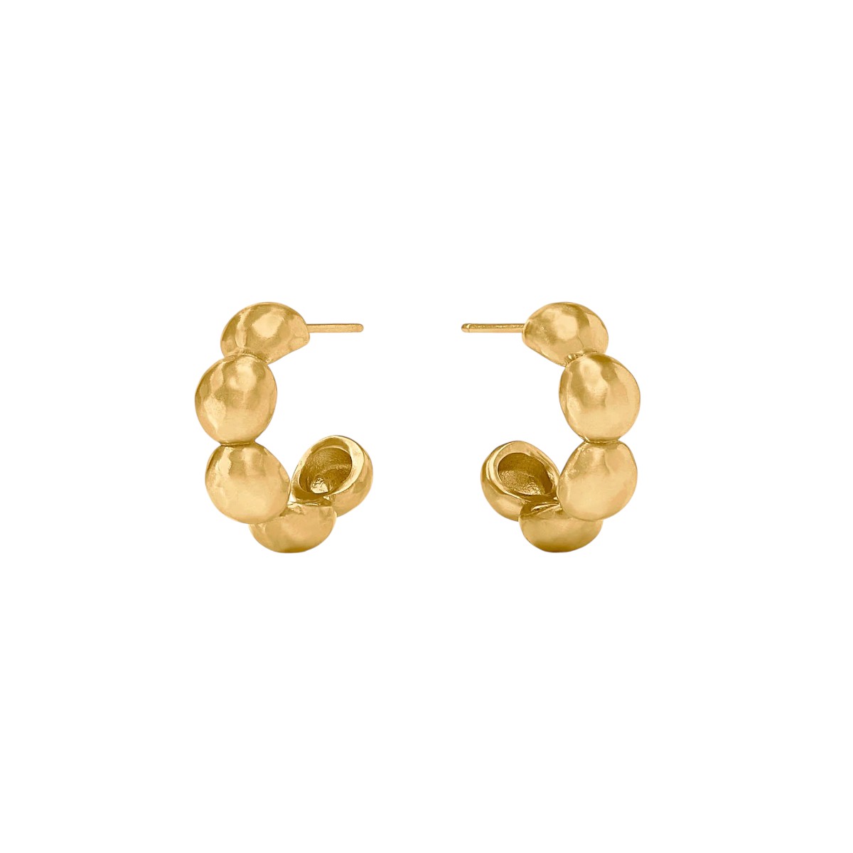 Julie Vos Yellow Gold Plated Solara Nova Hoop Earrings, Small