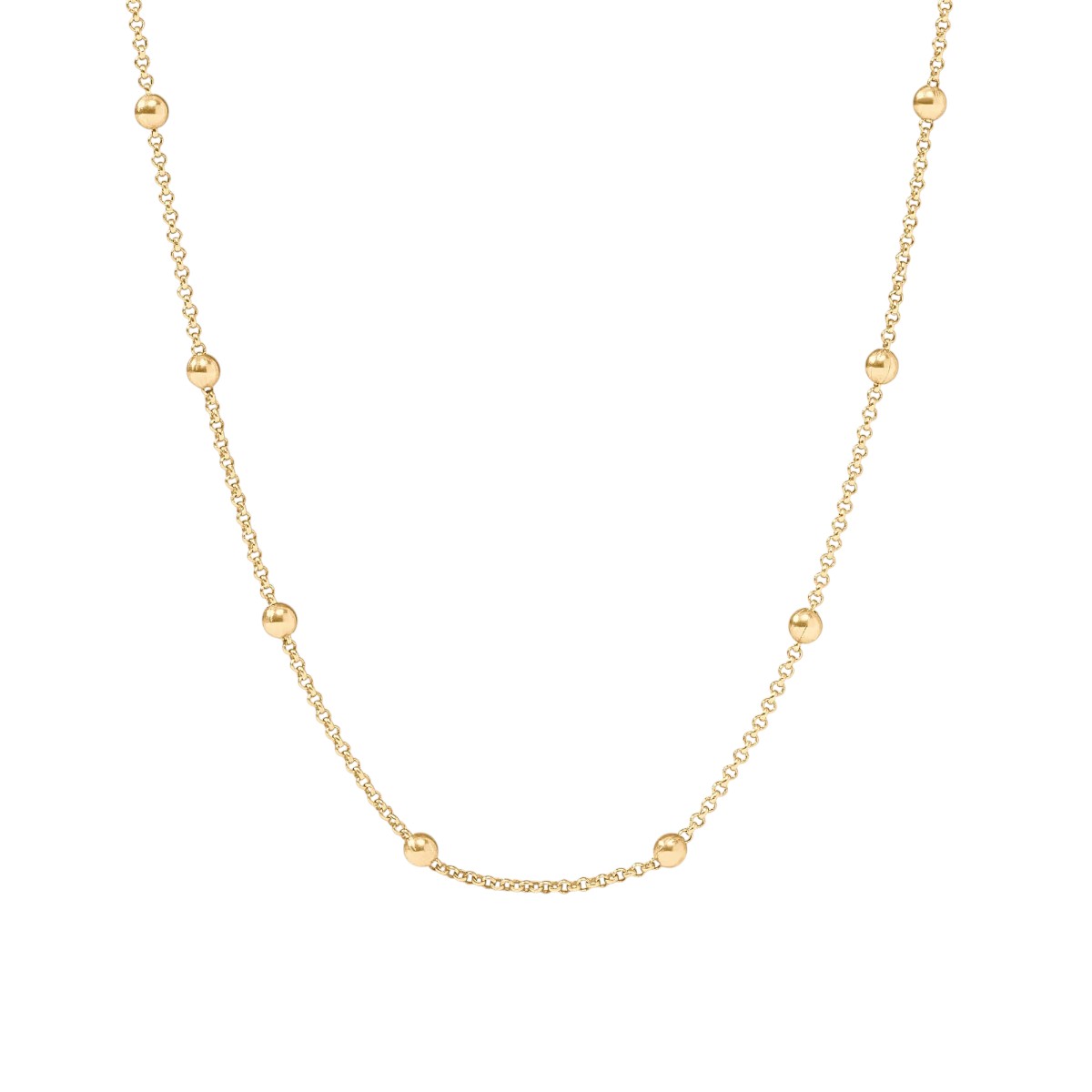Julie Vos Yellow Gold Plated Solara Delicate Station Necklace, 18.5