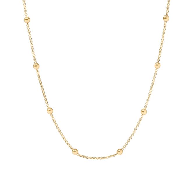 Julie Vos Yellow Gold Plated Solara Delicate Station Necklace, 18.5"