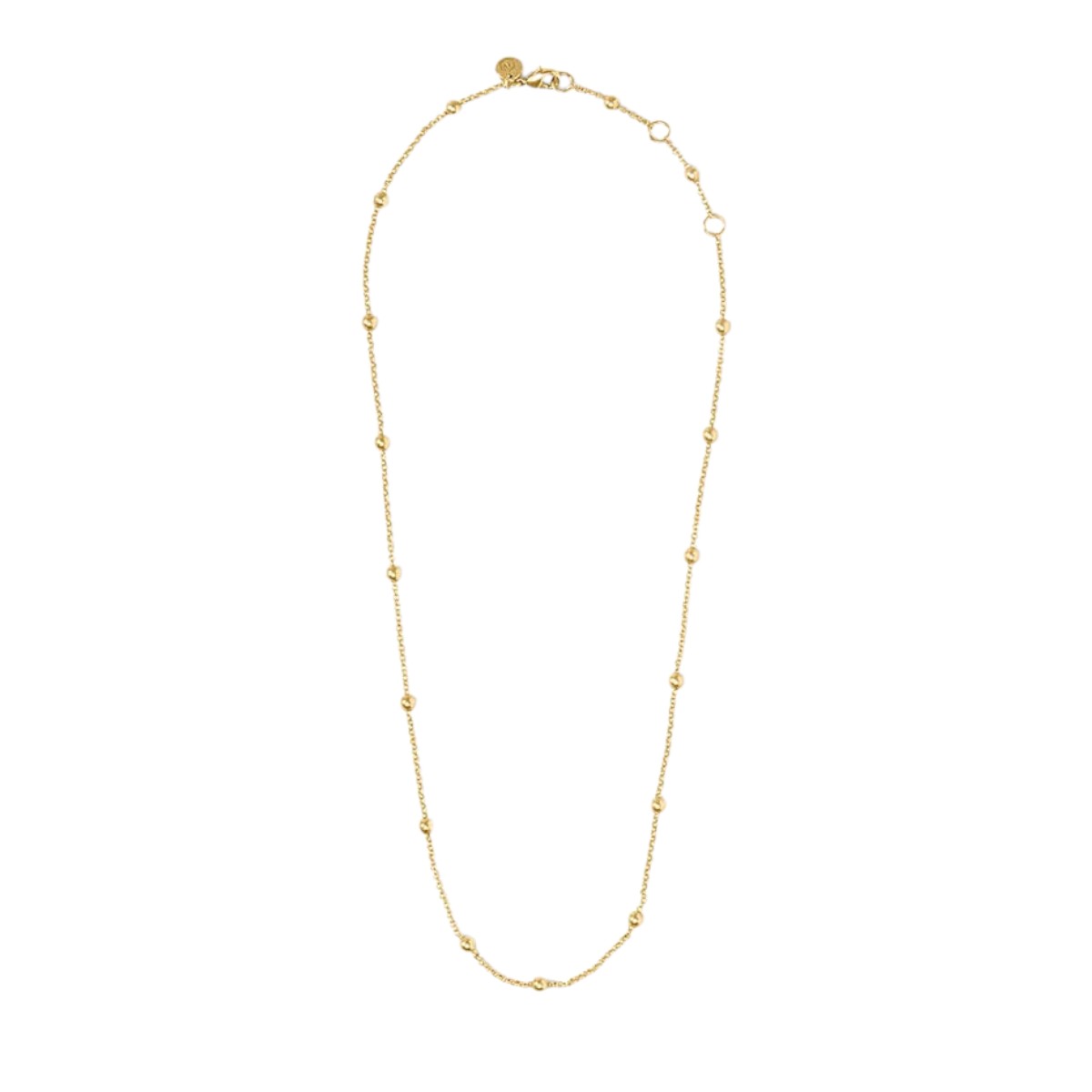 Julie Vos Yellow Gold Plated Solara Delicate Station Necklace, 18.5