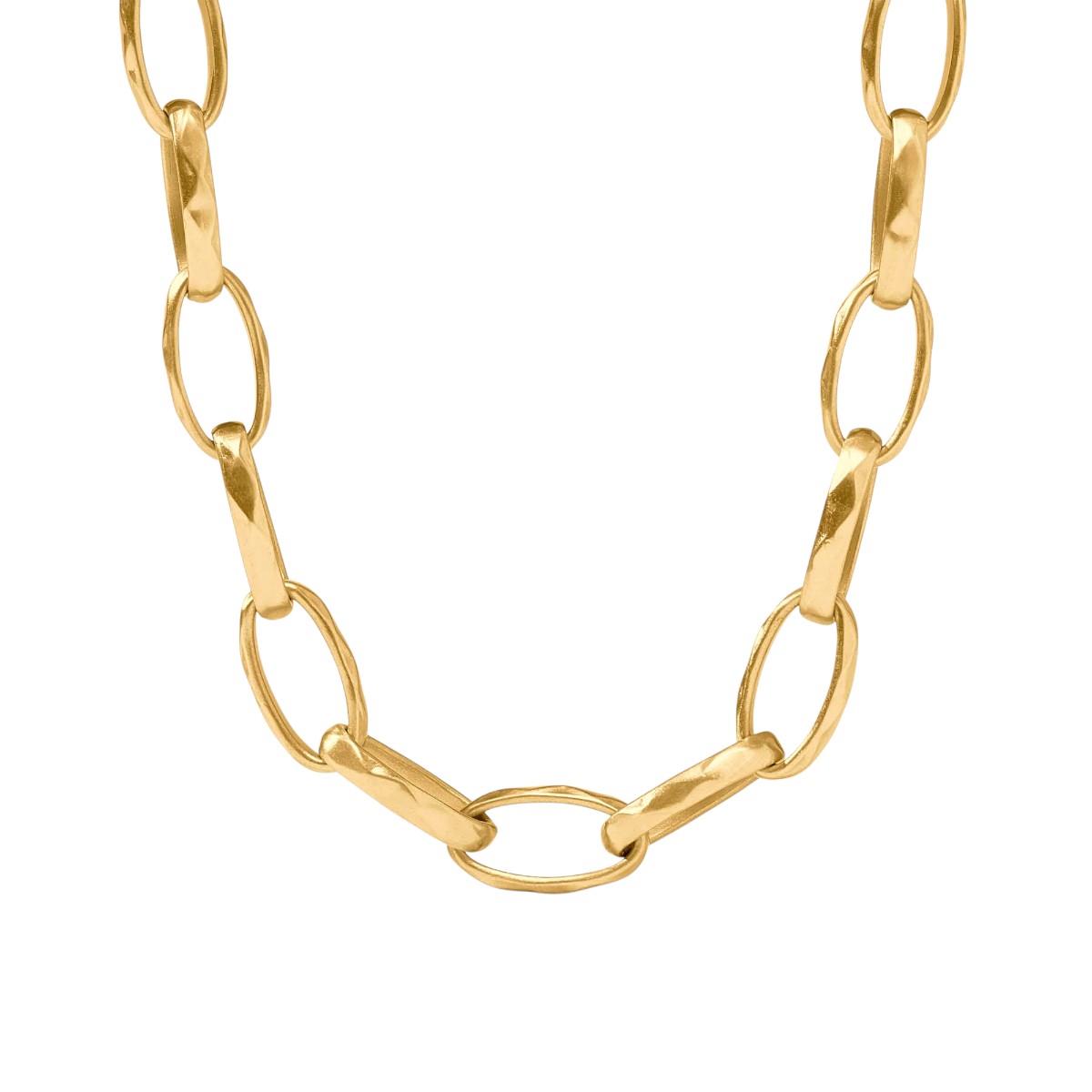 Julie Vos Solara Link Necklace, Yellow Gold Plated