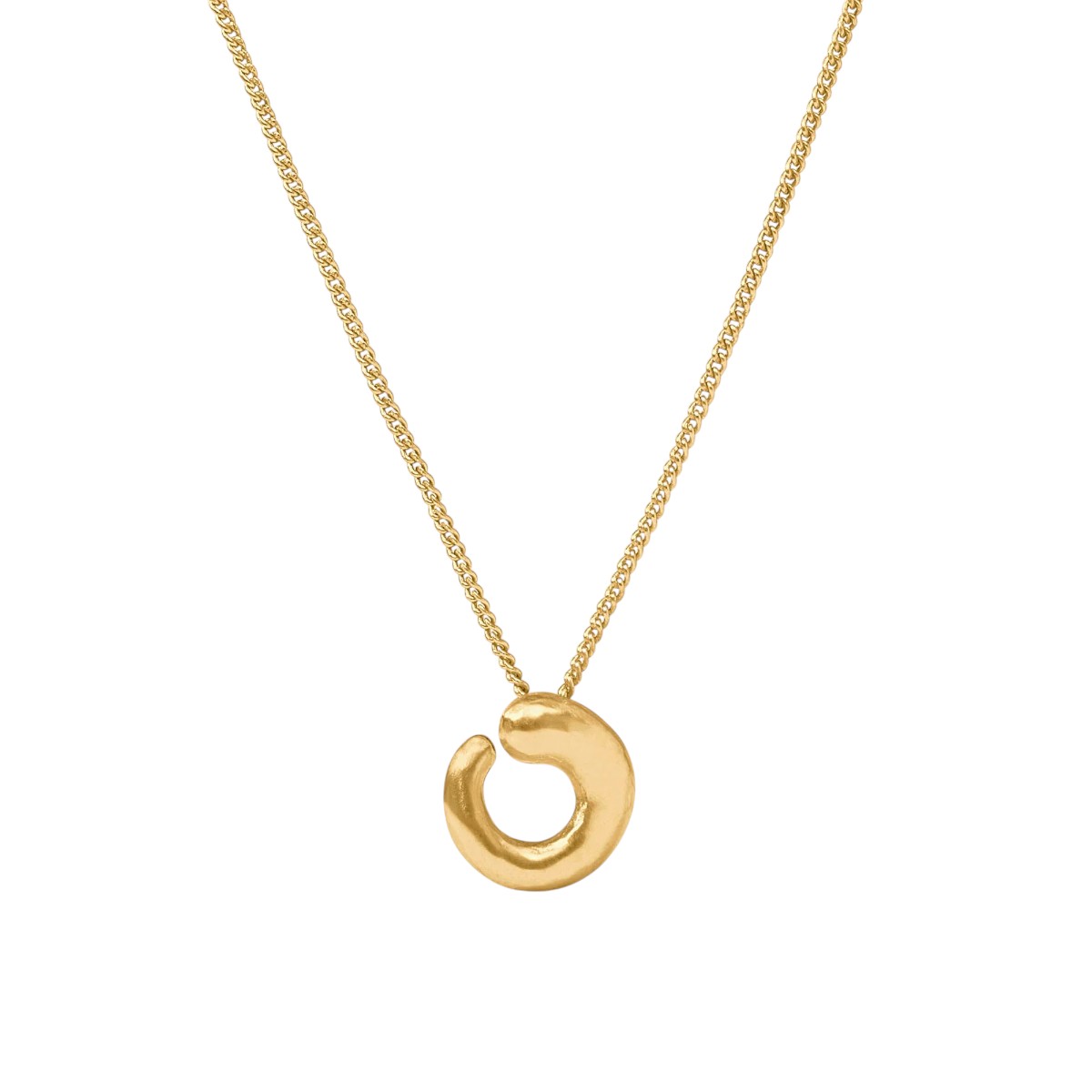 Julie Vos Solara Spiral Delicate Necklace, Yellow Gold Plated
