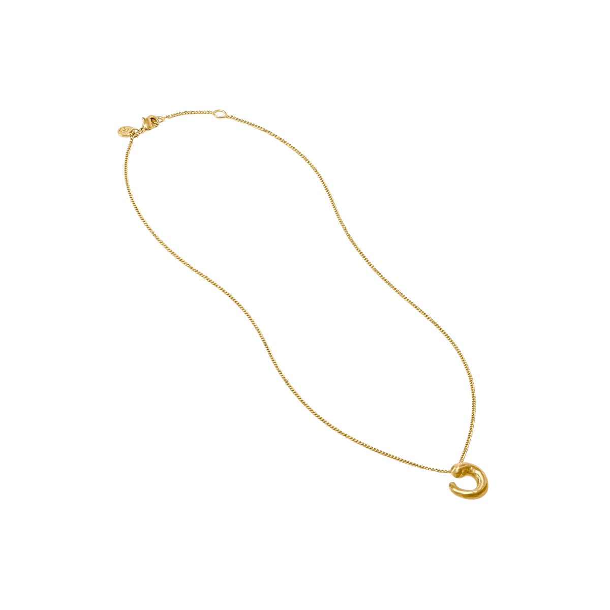 Julie Vos Solara Spiral Delicate Necklace, Yellow Gold Plated