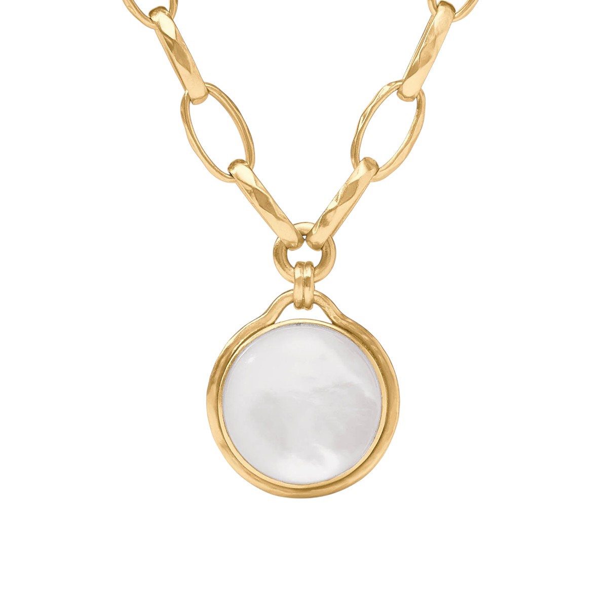 Julie Vos Yellow Gold Plated Solara Statement Necklace, Iridescent Clear Crystal