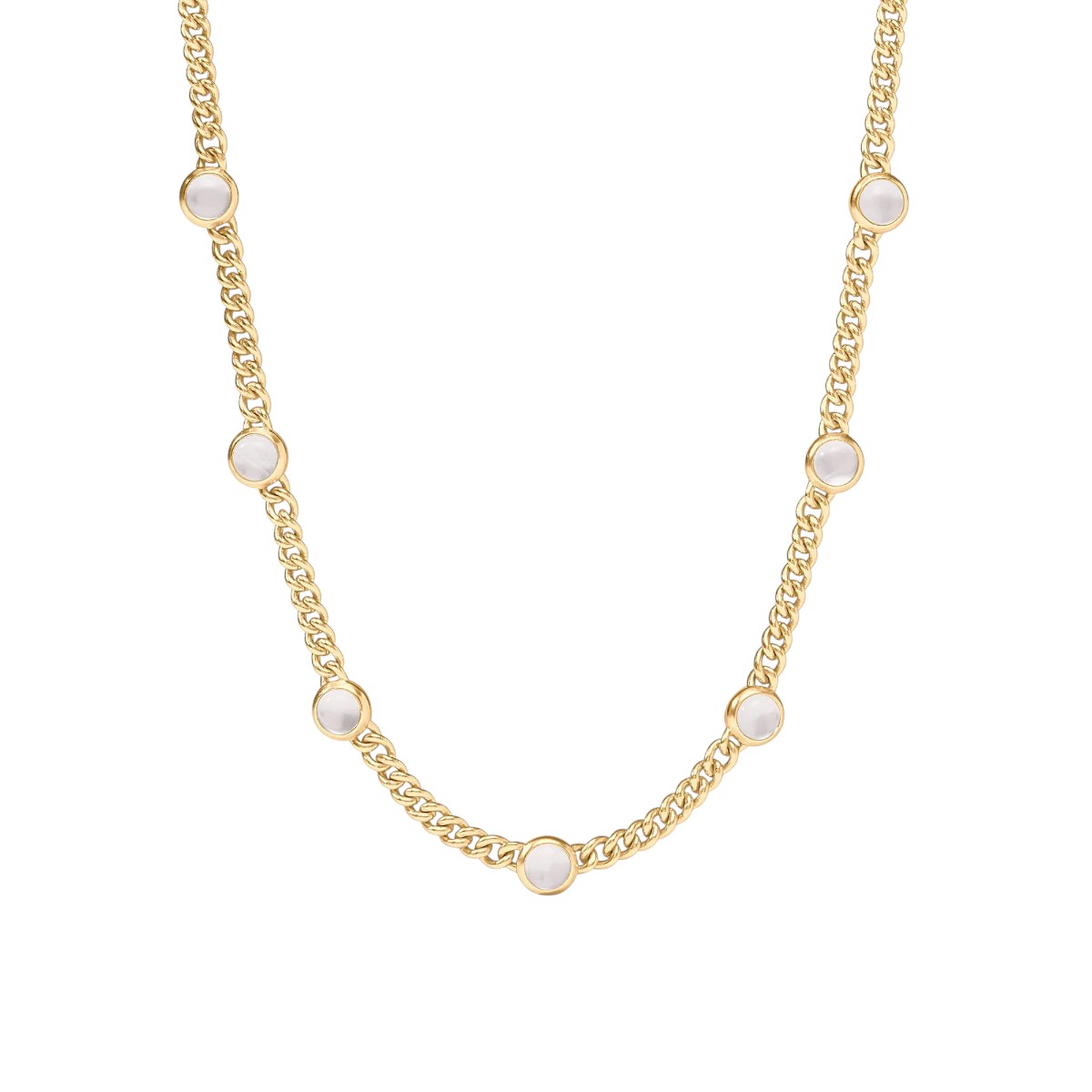 Julie Vos Dolce Delicate Station Necklace, Iridescent Clear Crystal
