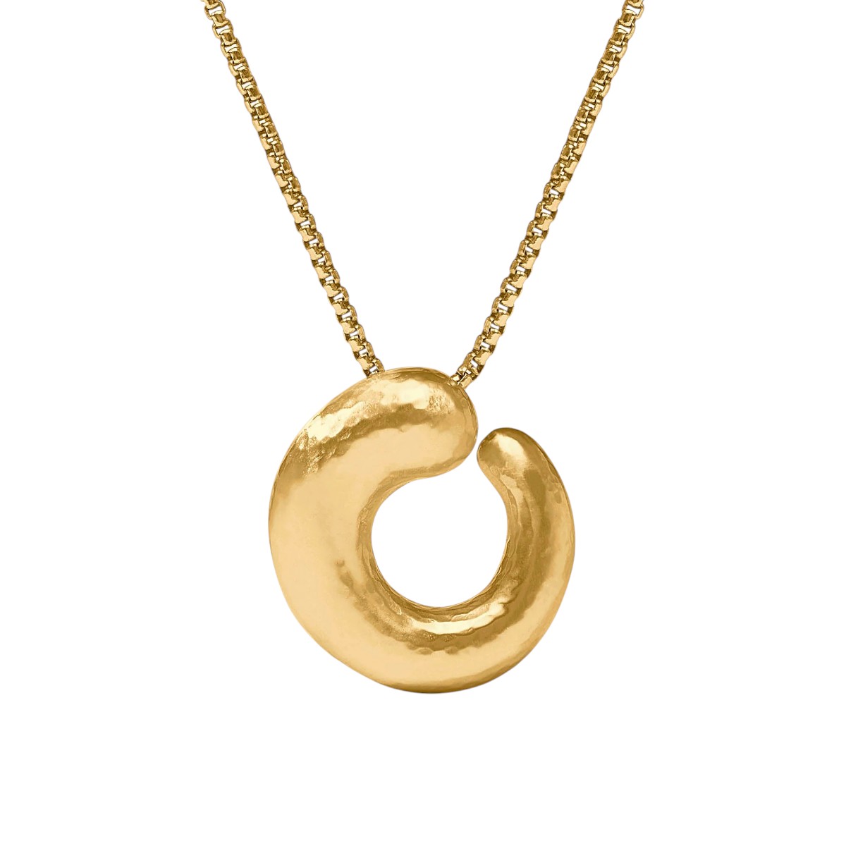 Julie Vos Solara Spiral Pendant Necklace, Yellow Gold Plated