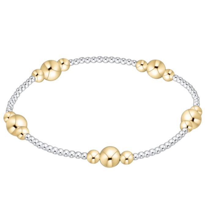Enewton Purpose Gold 6mm Bead Bracelet, Mixed Metal