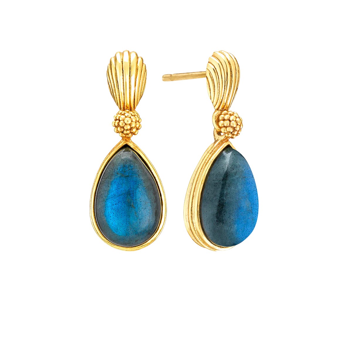 Capucine De Wulf Monique Gem Post Earrings, Blue Labradorite
