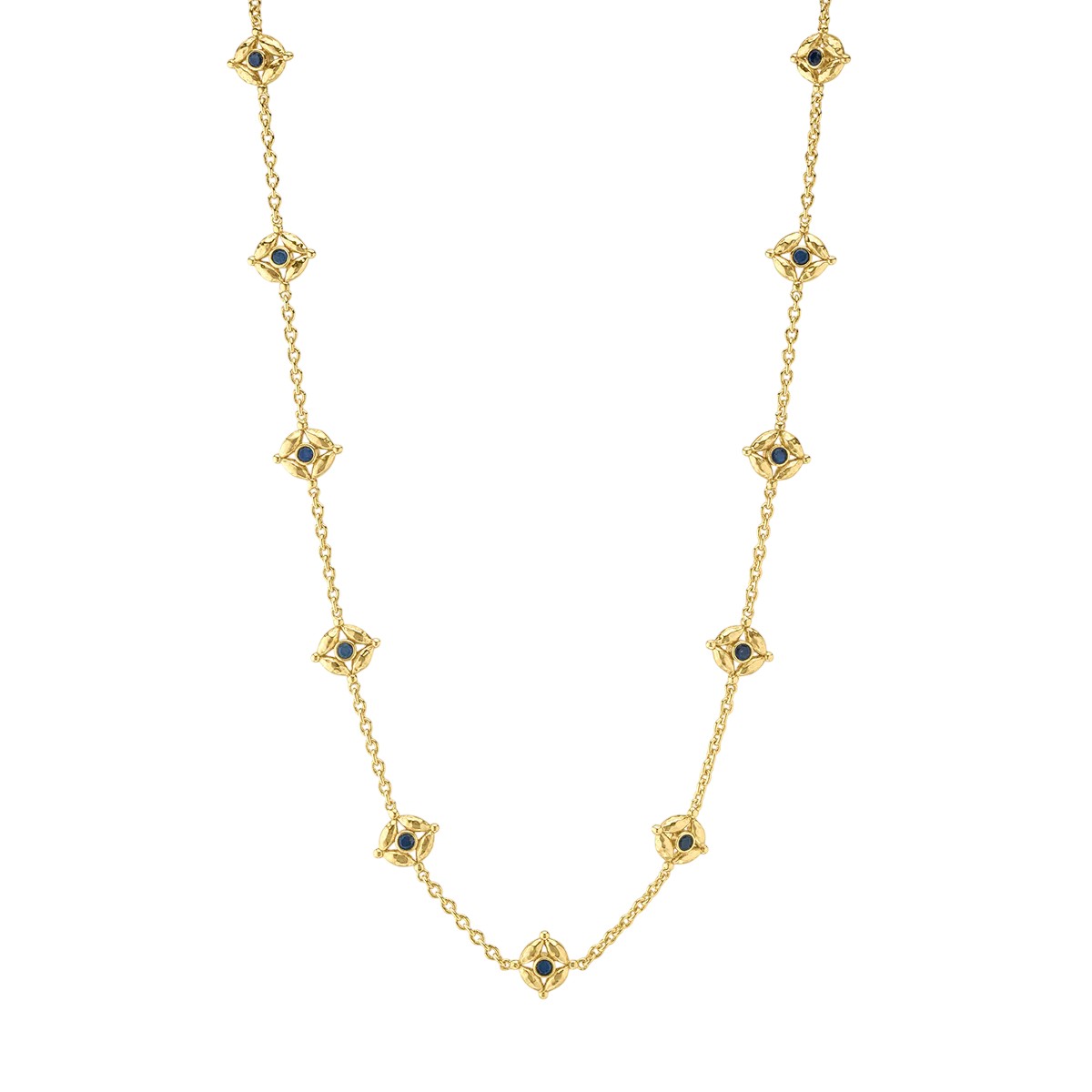 Capucine De Wulf Labradorite and Green Onyx Mystic Eye Double Sided Necklace, 16