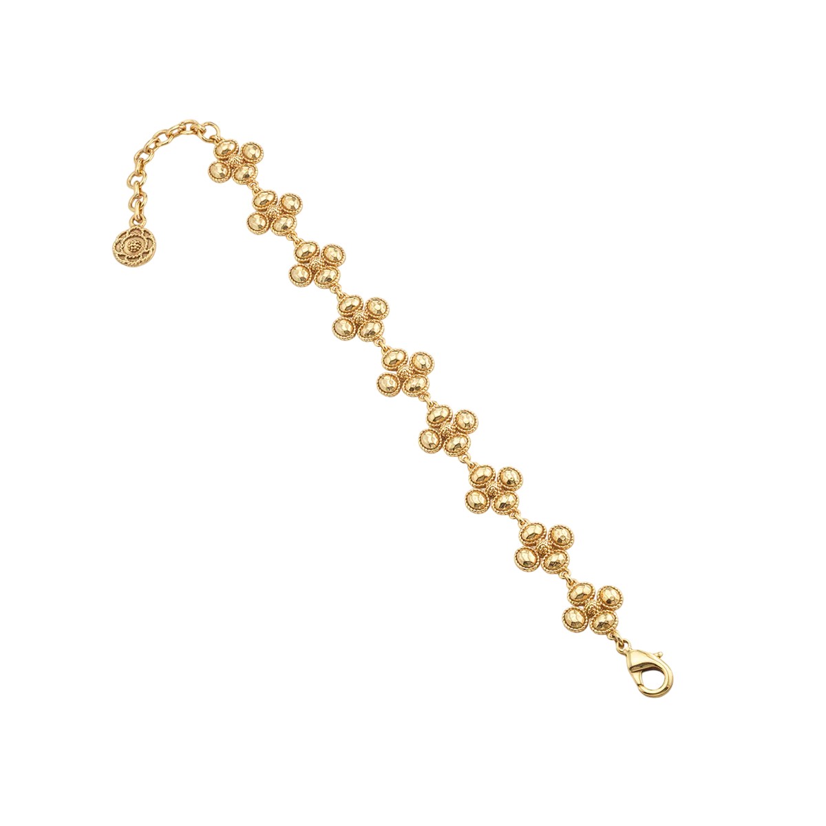 Capucine De Wulf Yellow Gold Plated Berry Clover Linear Bracelet, 7