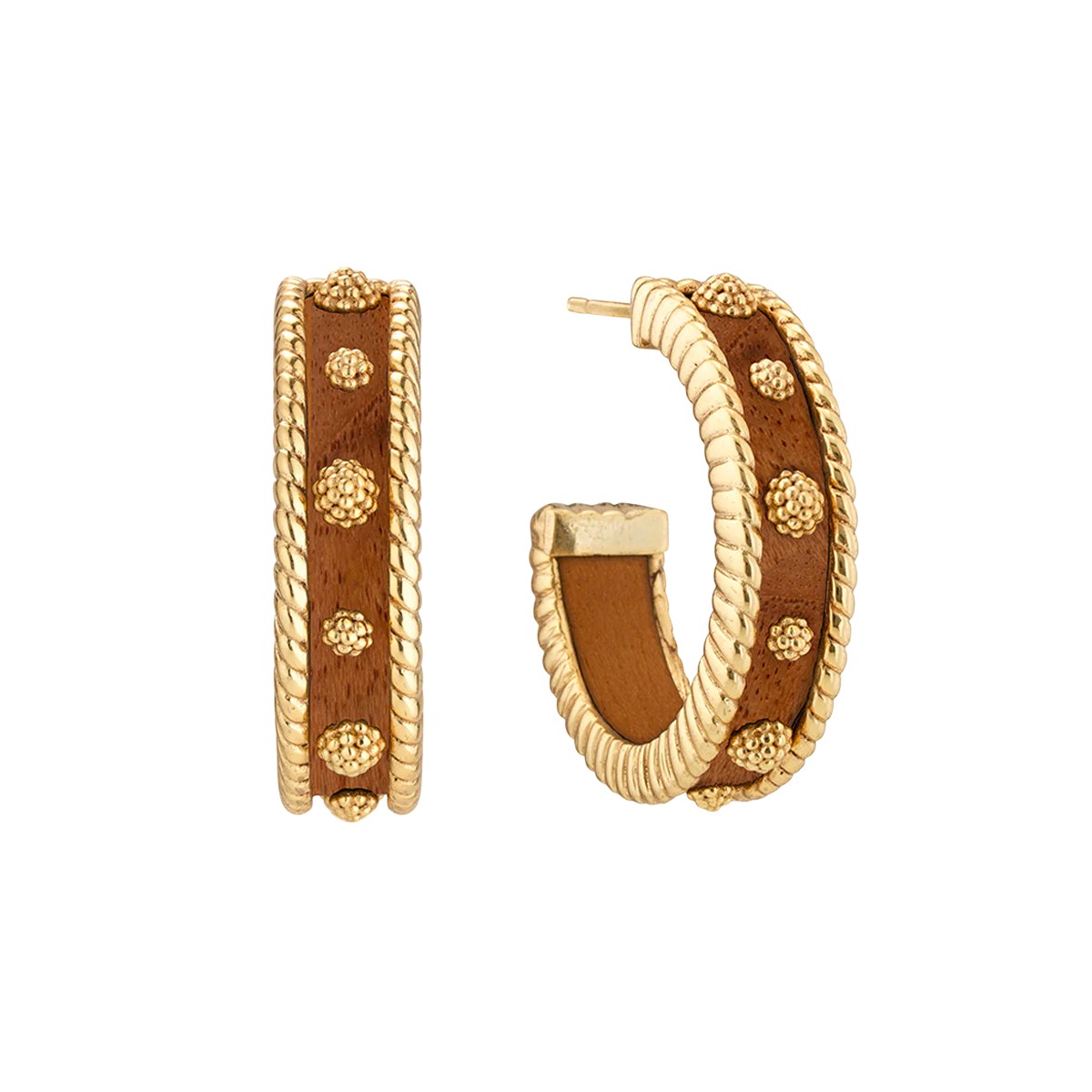 Capucine De Wulf Berry Medium Hoop Earrings, Teak