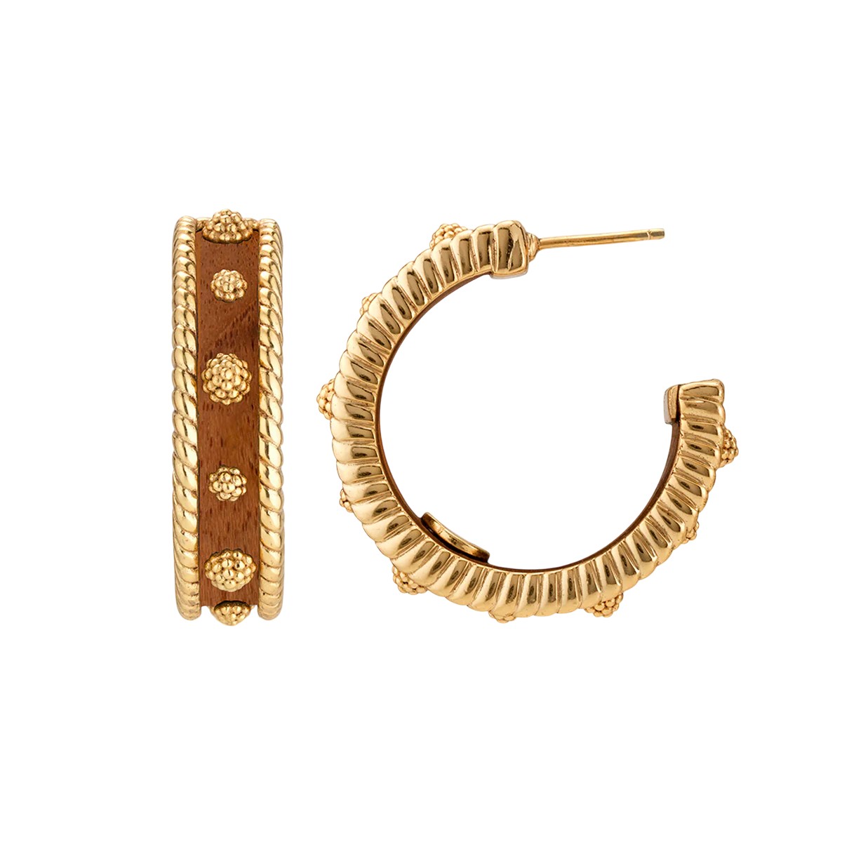 Capucine De Wulf Berry Medium Hoop Earrings, Teak
