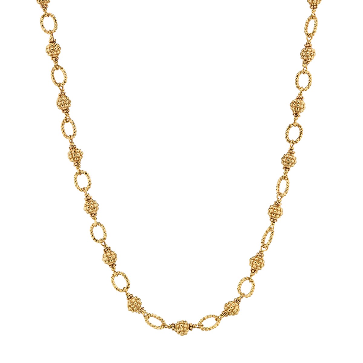 Capucine De Wulf Yellow Gold Plated Berry and Bead Chain, 18