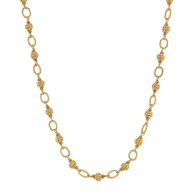 Capucine De Wulf Yellow Gold Plated Berry and Bead Chain, 18"