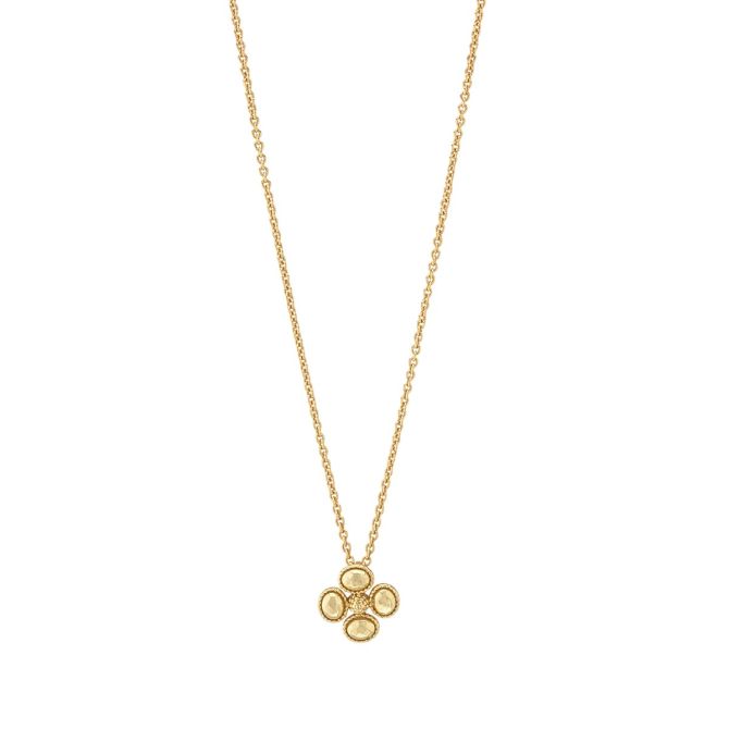 Capucine De Wulf Gold Plated Berry Clover Station Necklace, 16"