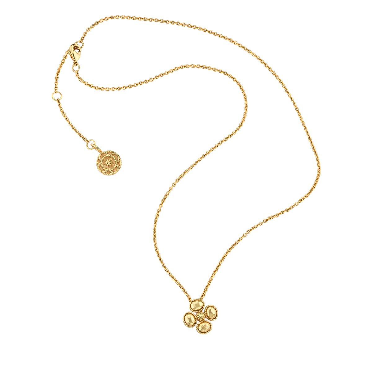 Capucine De Wulf Gold Plated Berry Clover Station Necklace, 16