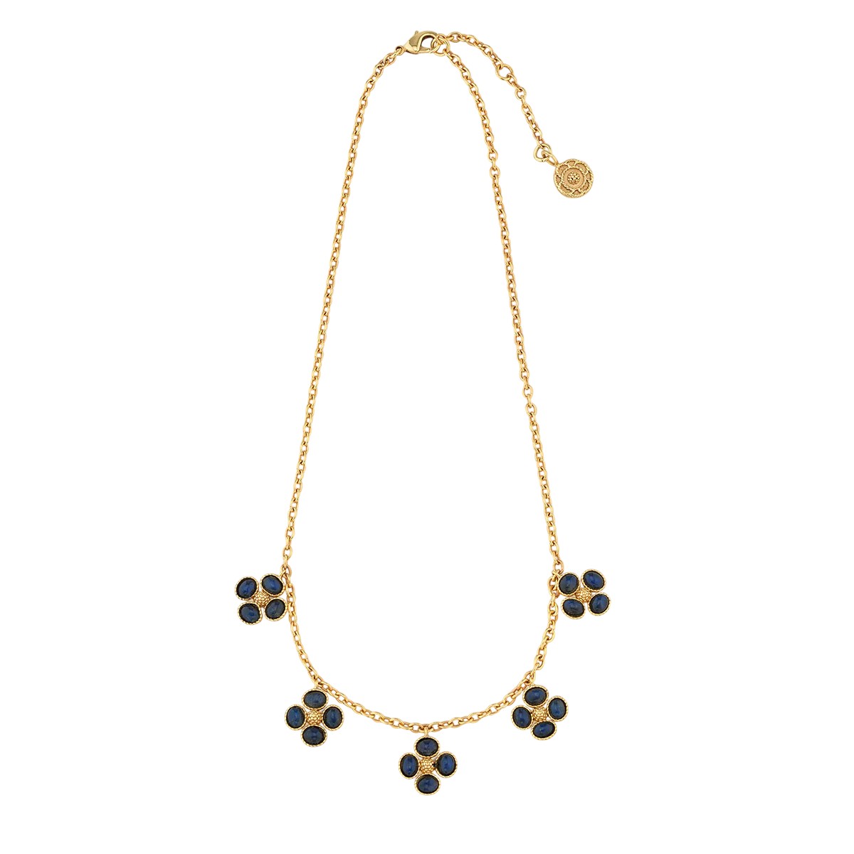 Capucine De Wulf Blue Labradorite Berry Clover Multi-Station Necklace, 16