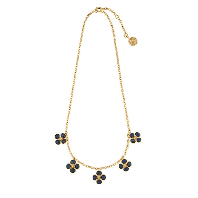 Capucine De Wulf Blue Labradorite Berry Clover Multi-Station Necklace, 16"