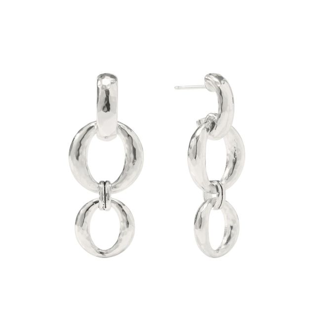Julie Vos Solara Orbit Earrings, Silver