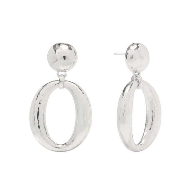 Julie Vos Solara Orbit Statement Earrings, Silver