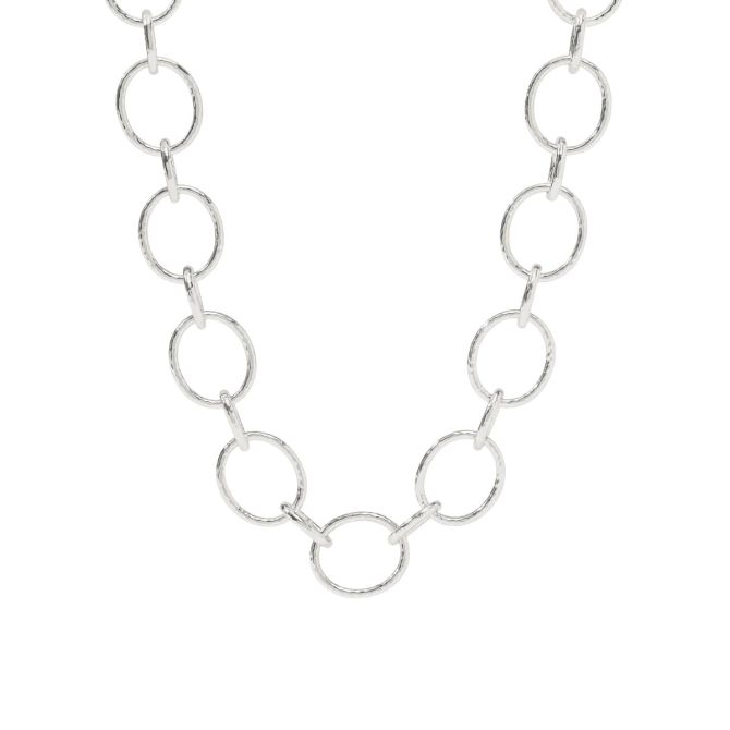 Julie Vos Catalina Light Link Necklace, Silver