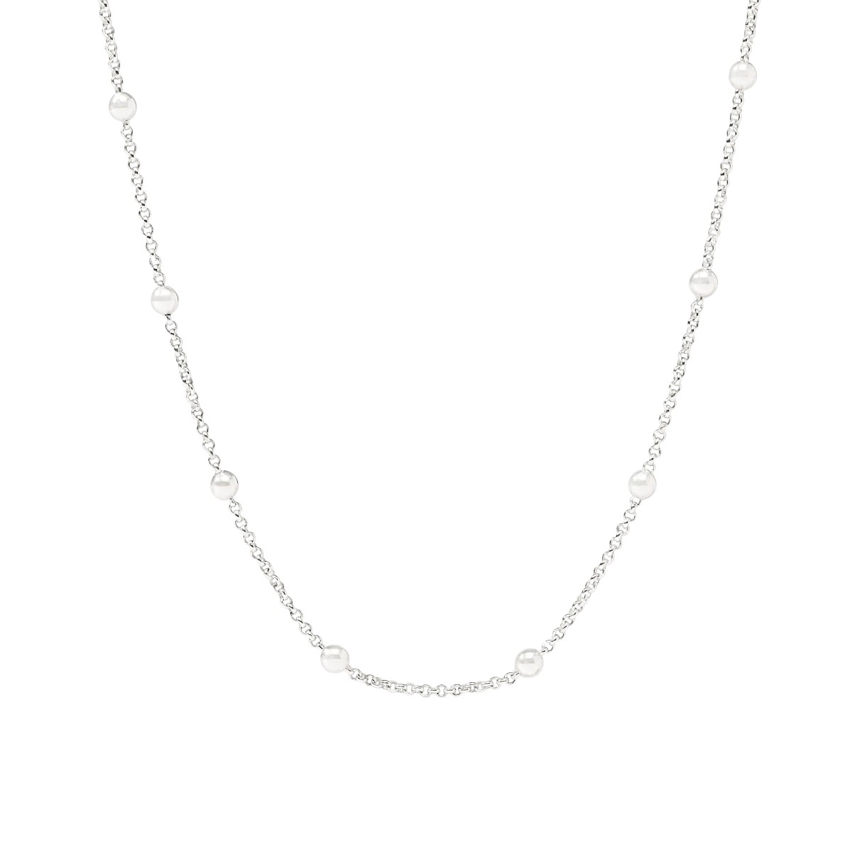 Julie Vos Silver Solara Delicate Station Necklace, 18.5