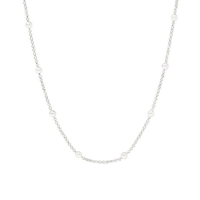 Julie Vos Silver Solara Delicate Station Necklace, 18.5"