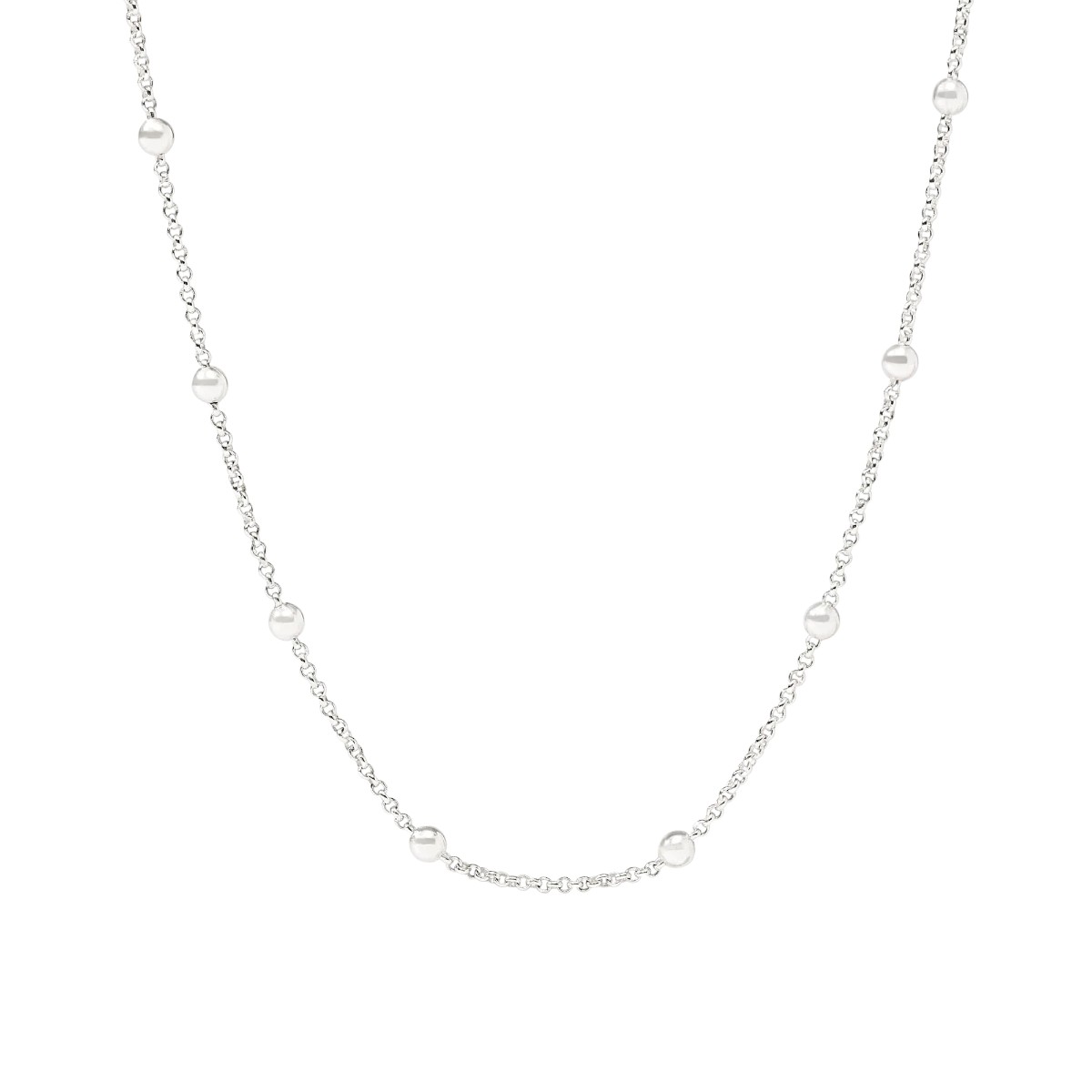 Julie Vos Silver Solara Delicate Station Necklace, 43.5