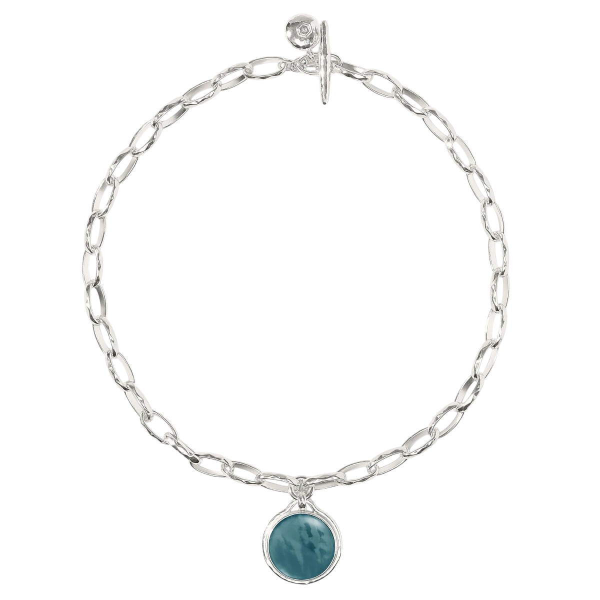 Julie Vos Silver Solara Statement Necklace, Iridescent Montana Blue