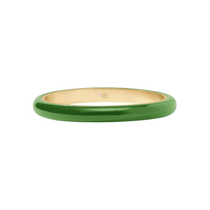 Julie Vos Palmetto Green Madison Statement Bangle Bracelet, Medium