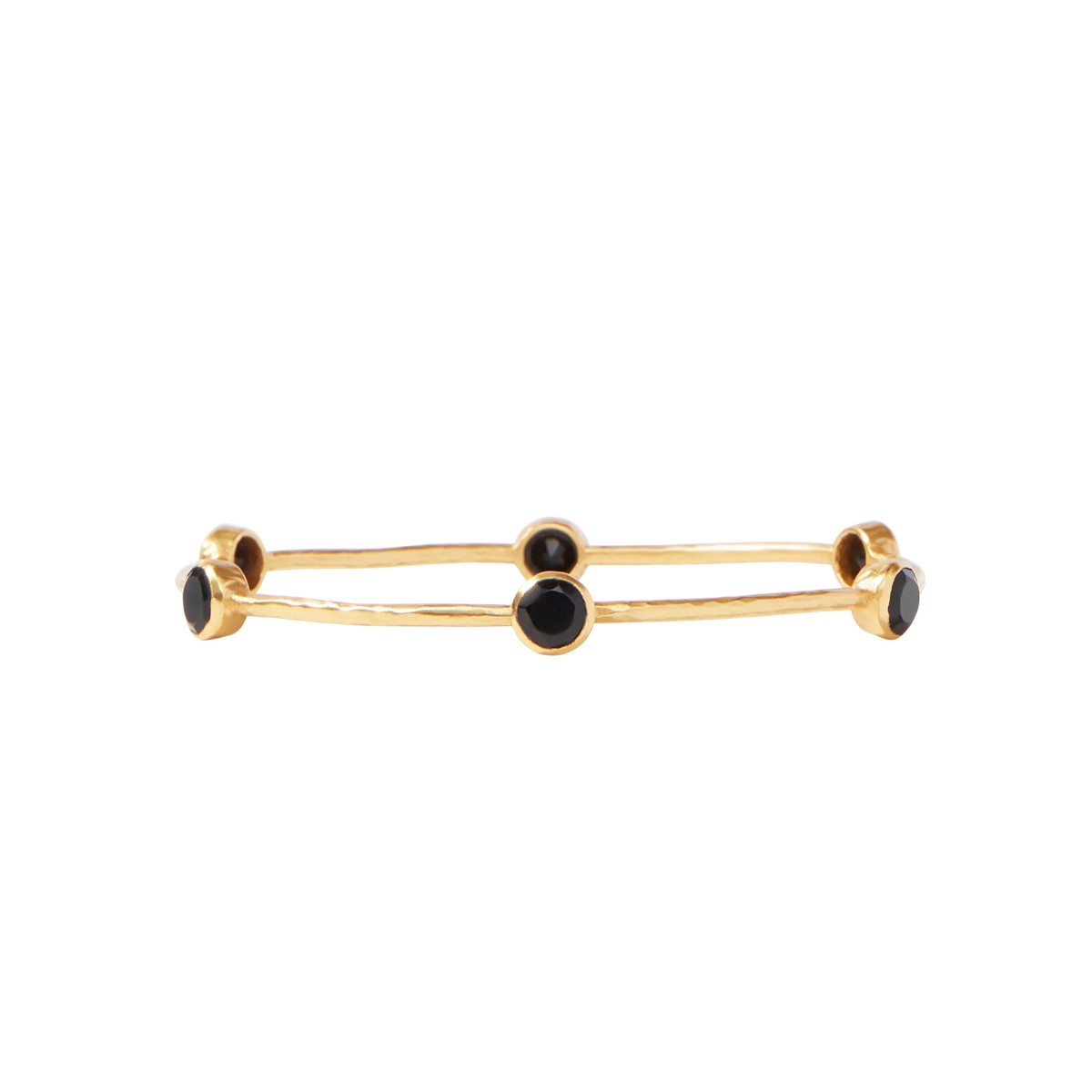 Julie Vos Medium Milano Bangle Bracelet, Obsidian Black