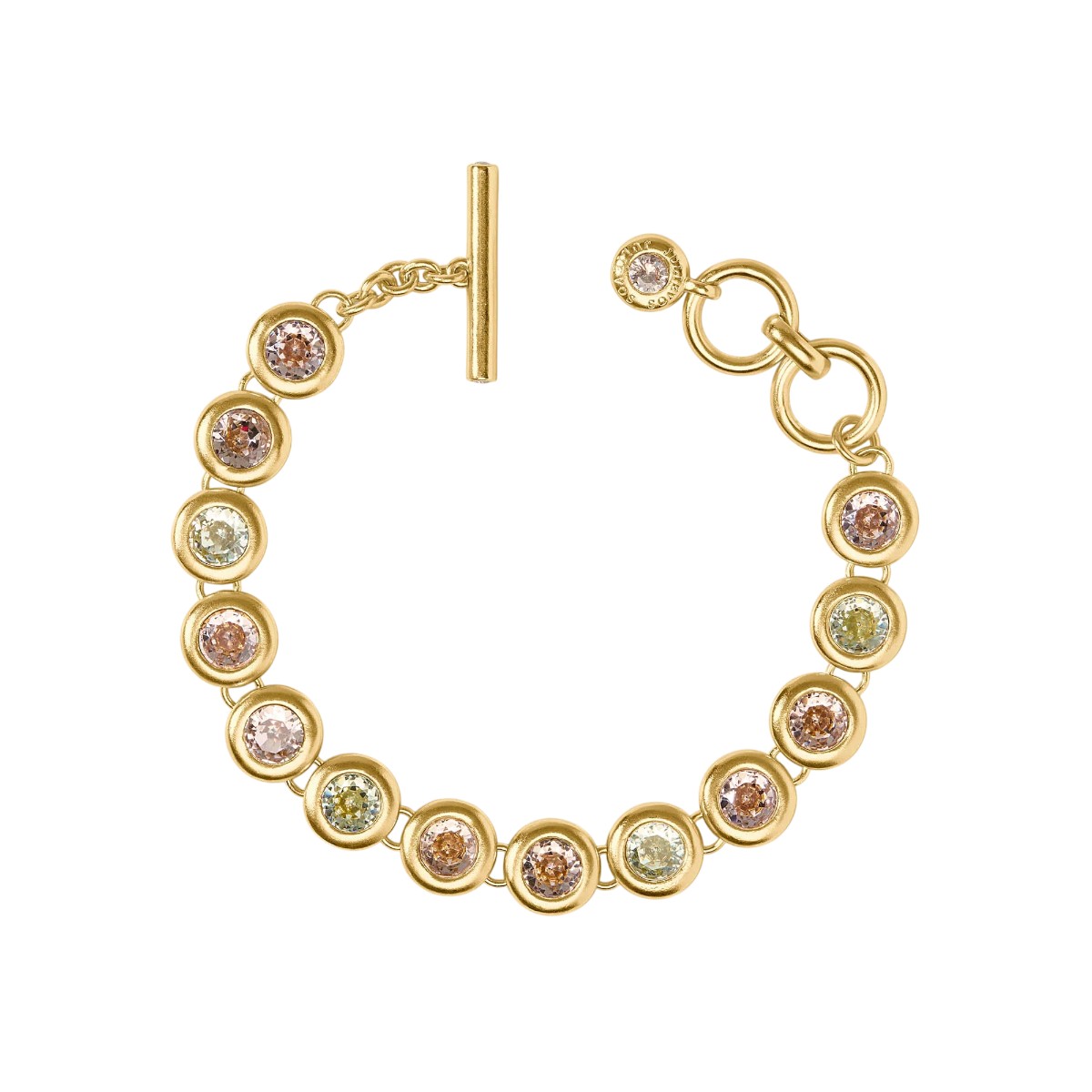 Julie Vos Rainbow Tennis Bracelet, Champagne Radiance