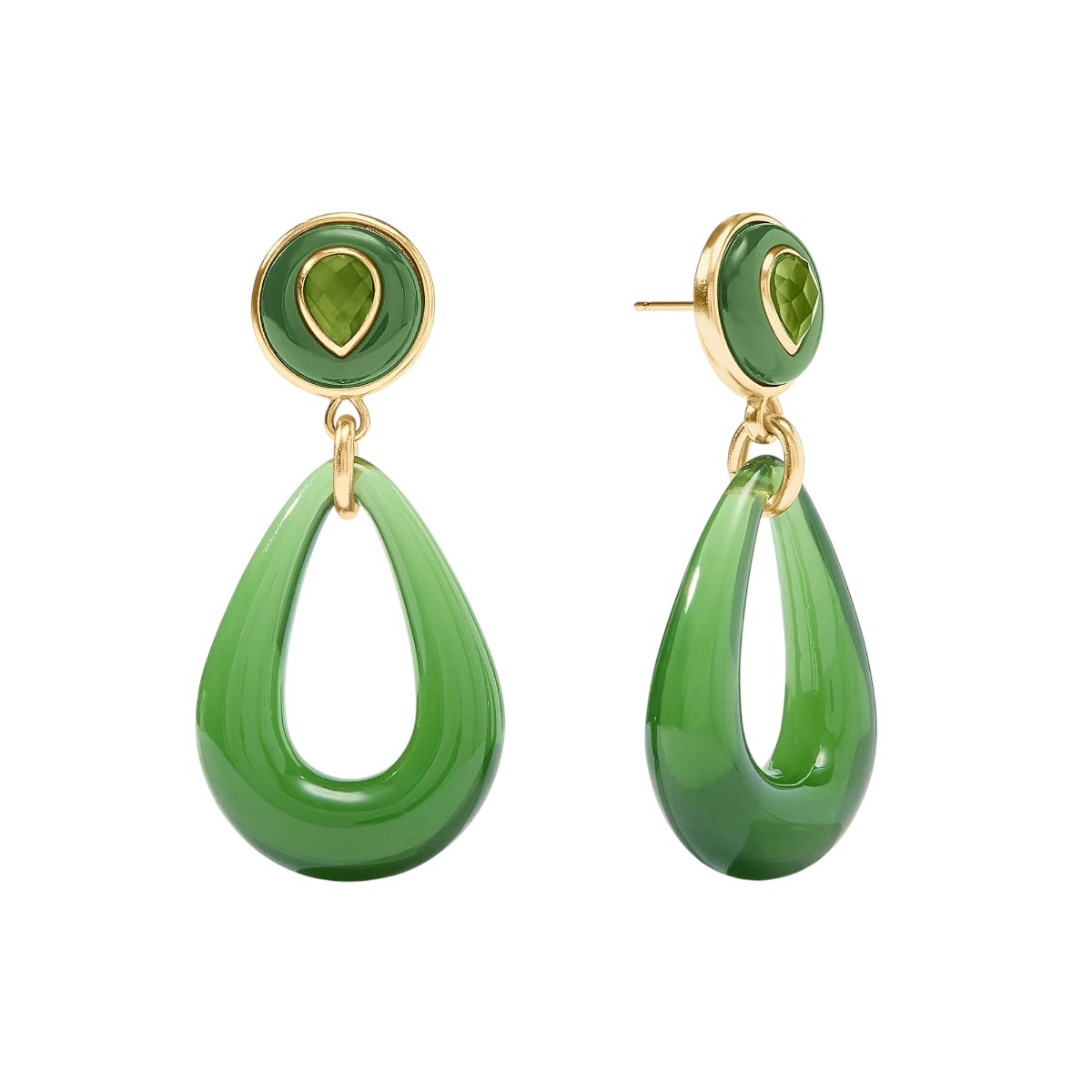 Julie Vos Carnaby Statement Earring, Palmetto Green