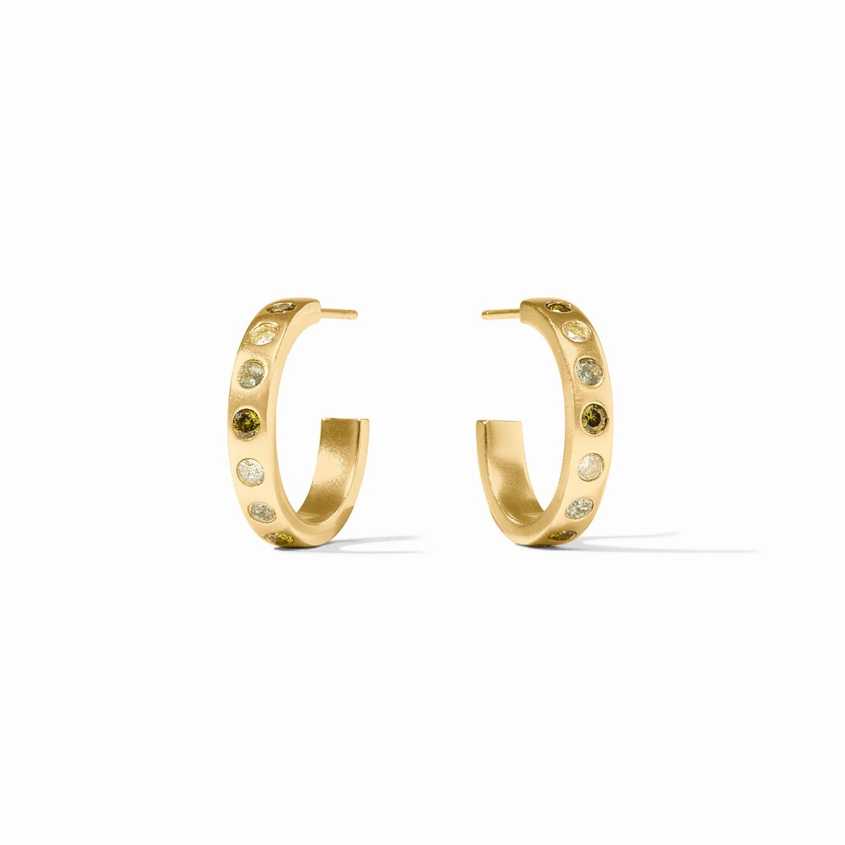 Julie Vos Shades of Jade Rainbow Hoop Earrings, Small