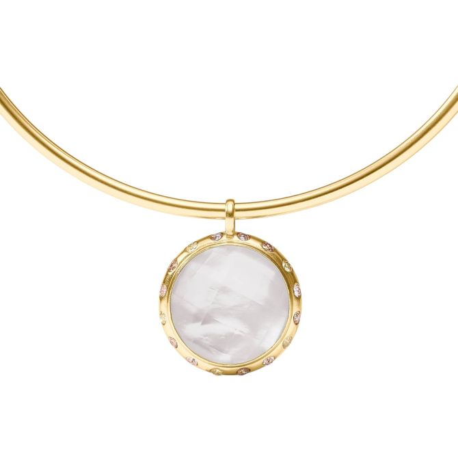 Julie Vos Rainbow Statement Necklace, Iridescent Clear Crystal