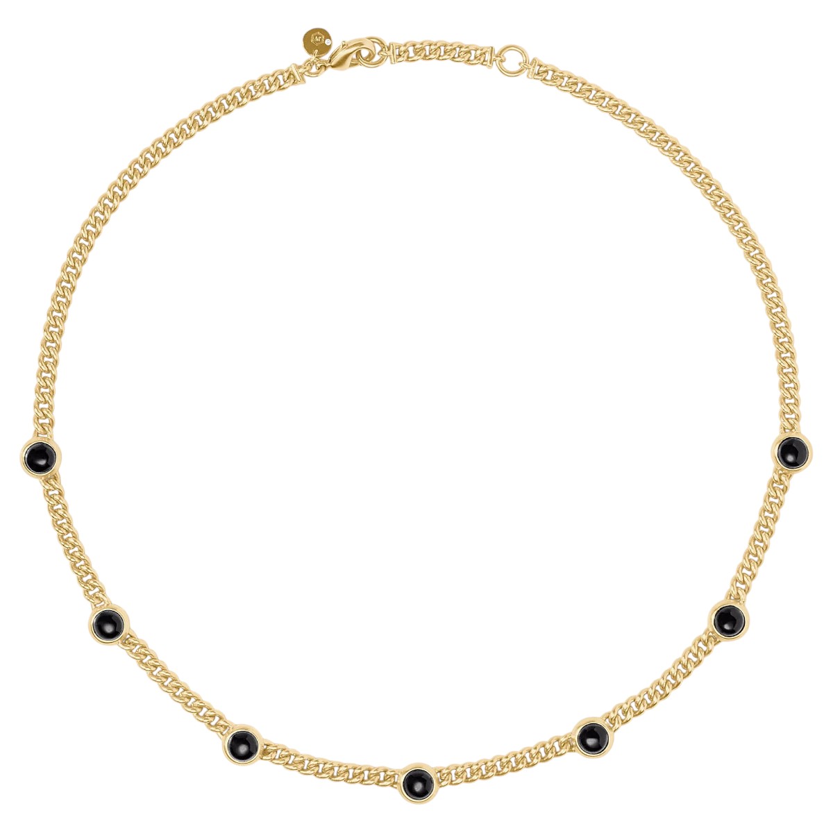 Julie Vos Dolce Delicate Station Necklace, Obsidian Black