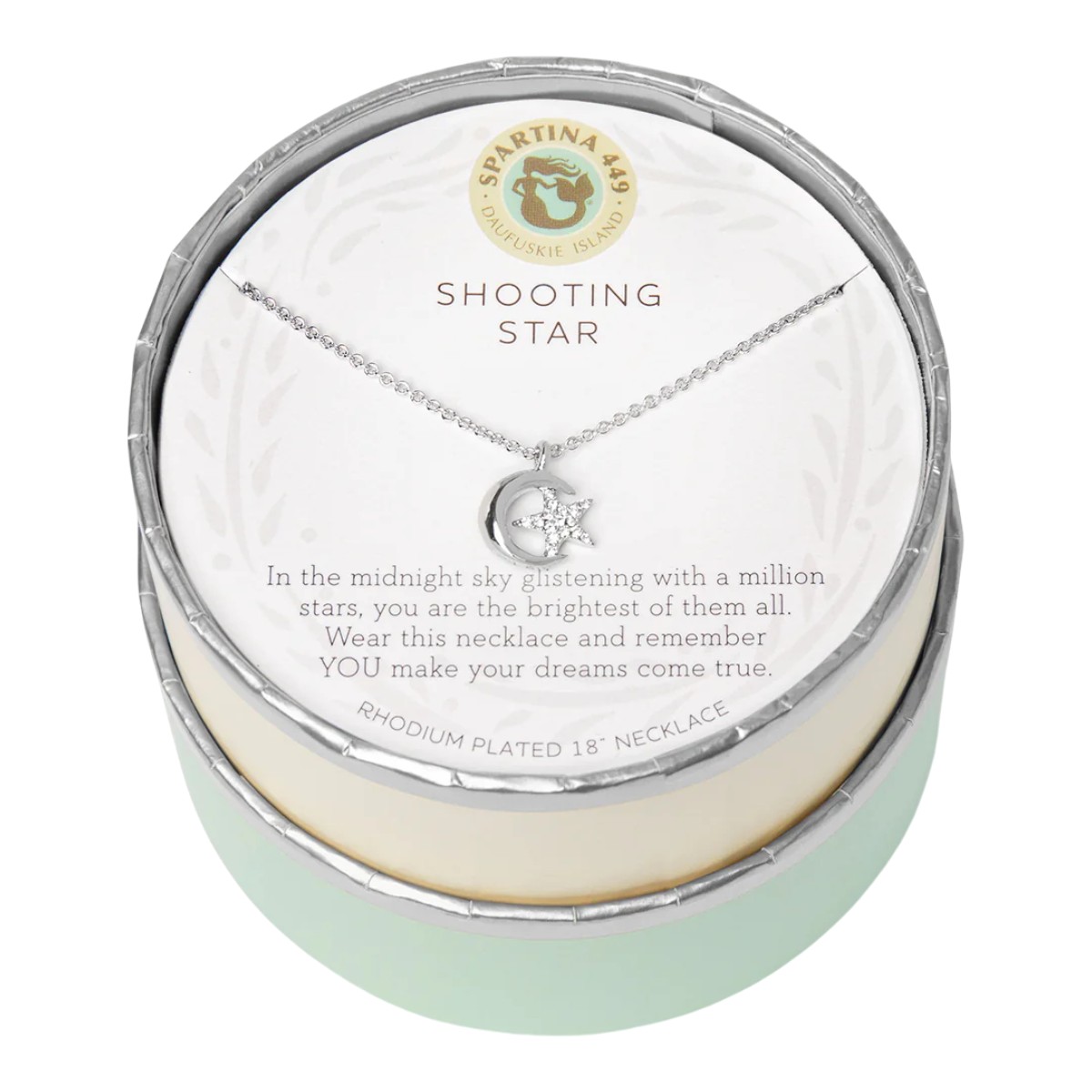 Spartina 449 Sea La Vie Shooting Star/Moon Pendant Necklace, Silver