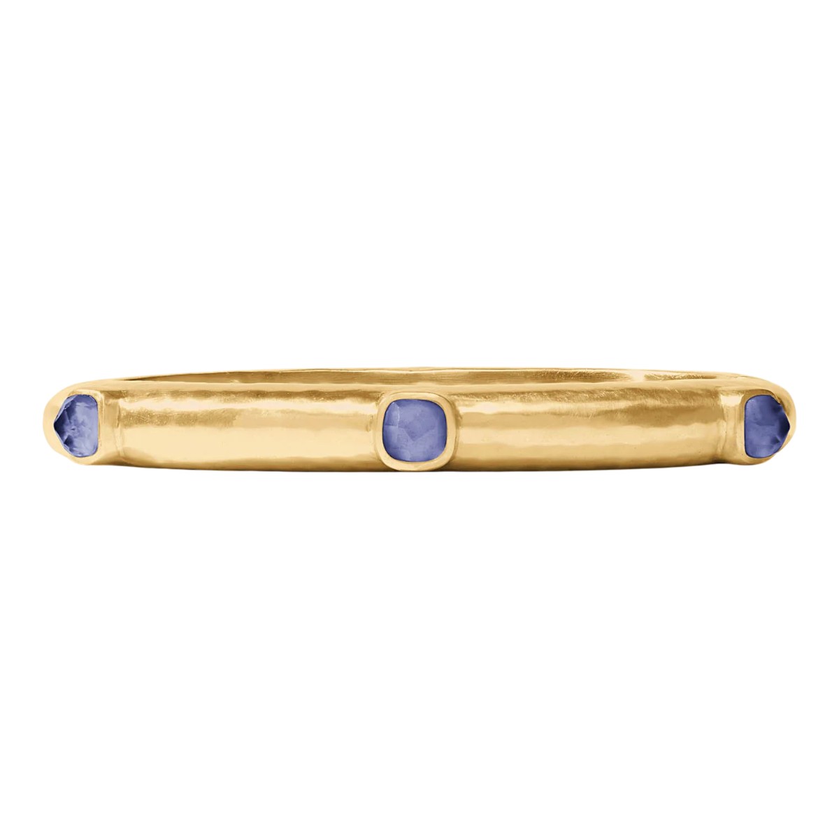Julie Vos Catalina Stone Hinge Bangle, Iridescent Tanzanite Blue