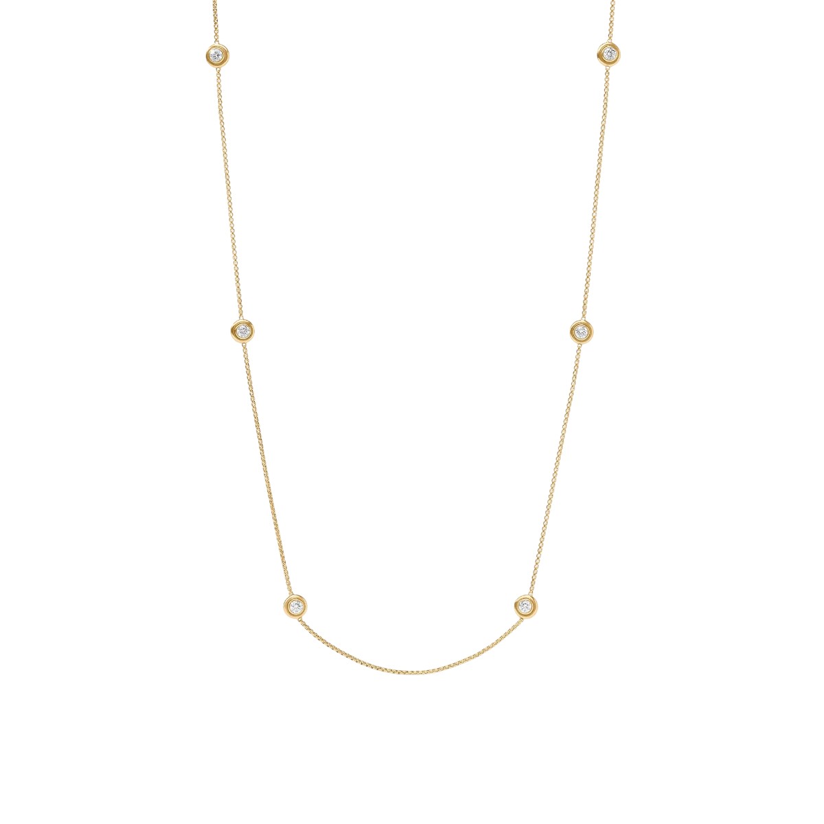 Julie Vos Tribeca Station Necklace, Yellow Gold Plated