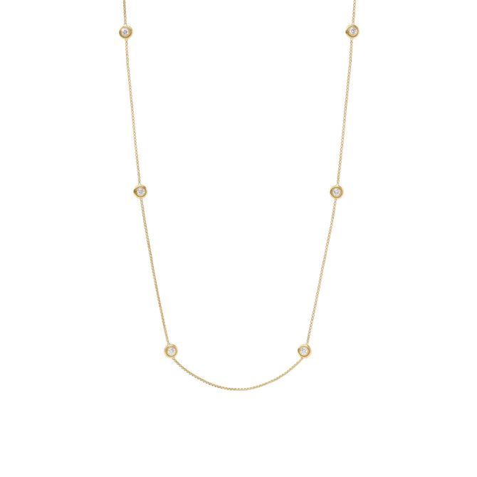 Julie Vos Tribeca Station Necklace, Yellow Gold Plated