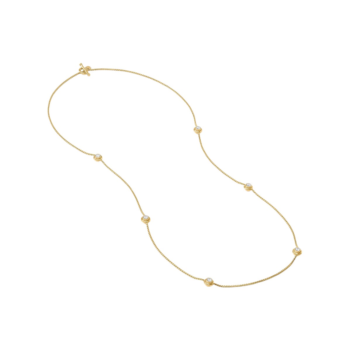 Julie Vos Tribeca Station Necklace, Yellow Gold Plated