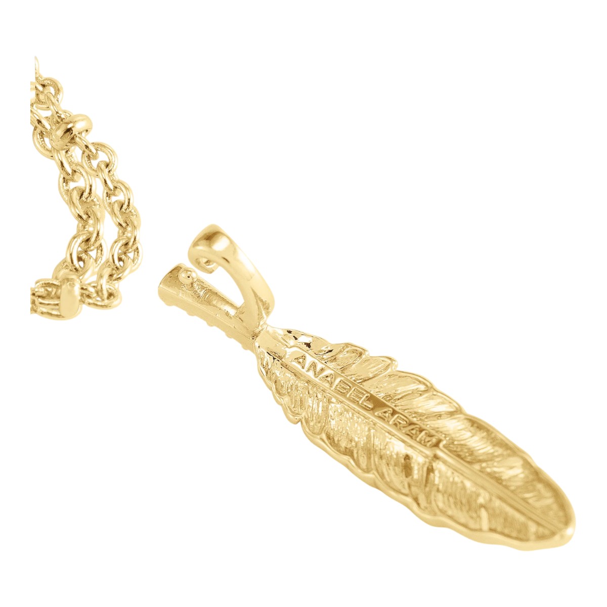 Anabel Aram Feather Pendant Necklace, Large