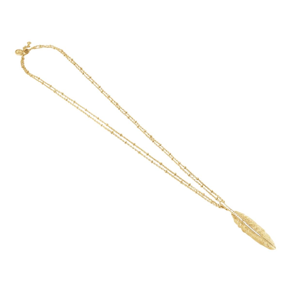 Anabel Aram Feather Pendant Necklace, Large