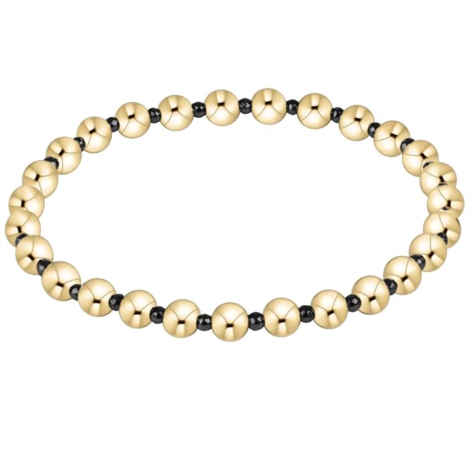 Enewton Faceted Hematite Grateful Pattern 5mm Bead Bracelet, 7.25"