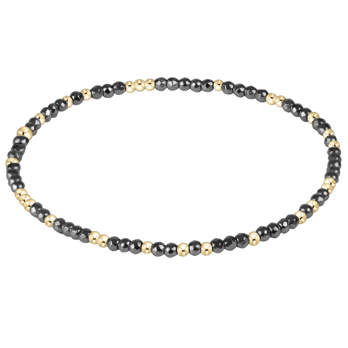 Enewton Hope Unwritten Silver Faceted Hematite 2mm Bead Bracelet, 7.25