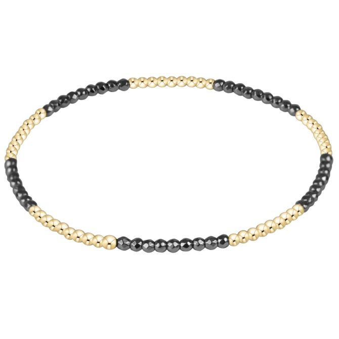 Enewton Blissful Pattern 2mm Bead Bracelet, Silver Faceted Hematite