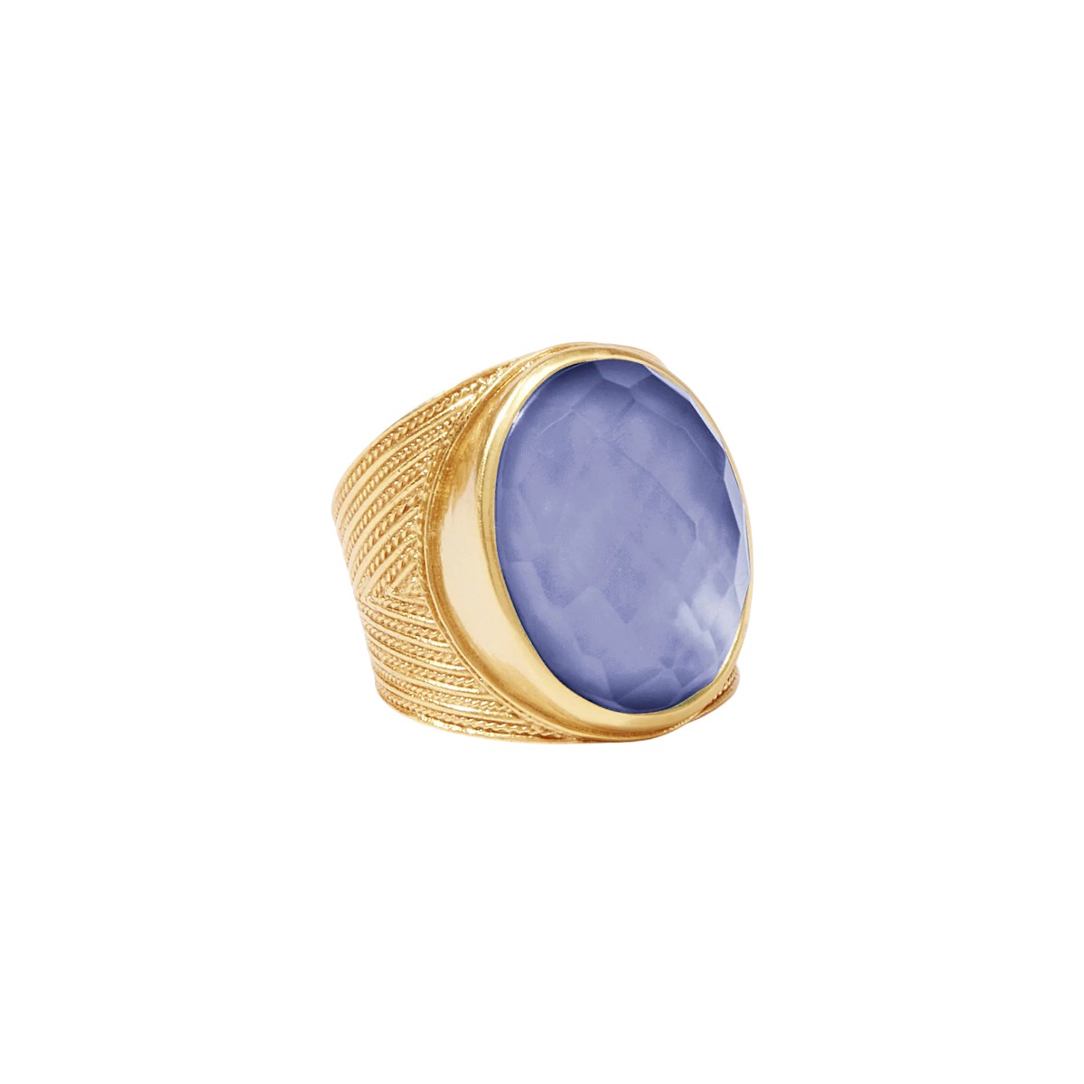 Julie Vos Iridescent Tanzanite Blue Verona Statement Ring, Size 7