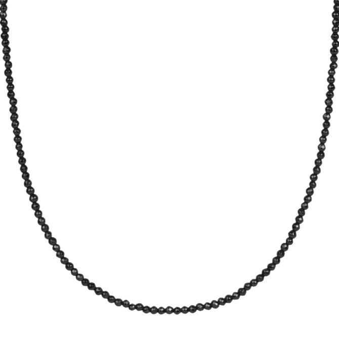 Enewton Choker Faceted Hematite 2mm Bead Necklace, 15"