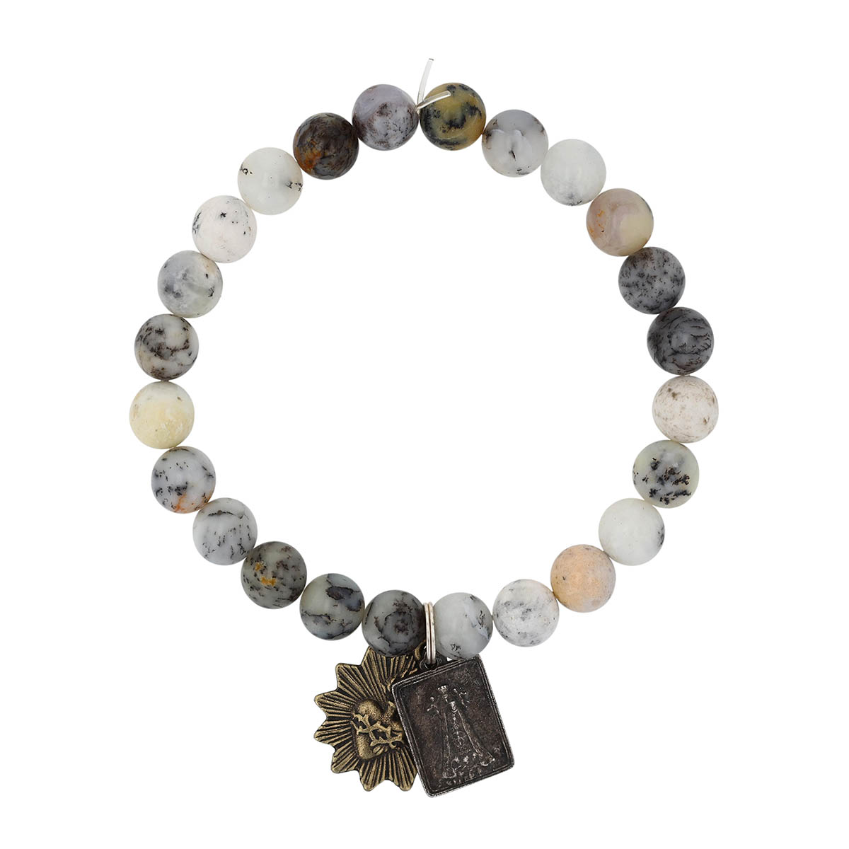 Miracle Icons by Mary Jo Pane Dendritic Opal Stretch Bracelet